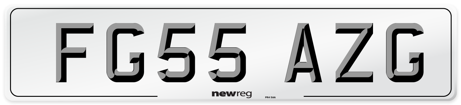FG55 AZG Number Plate from New Reg